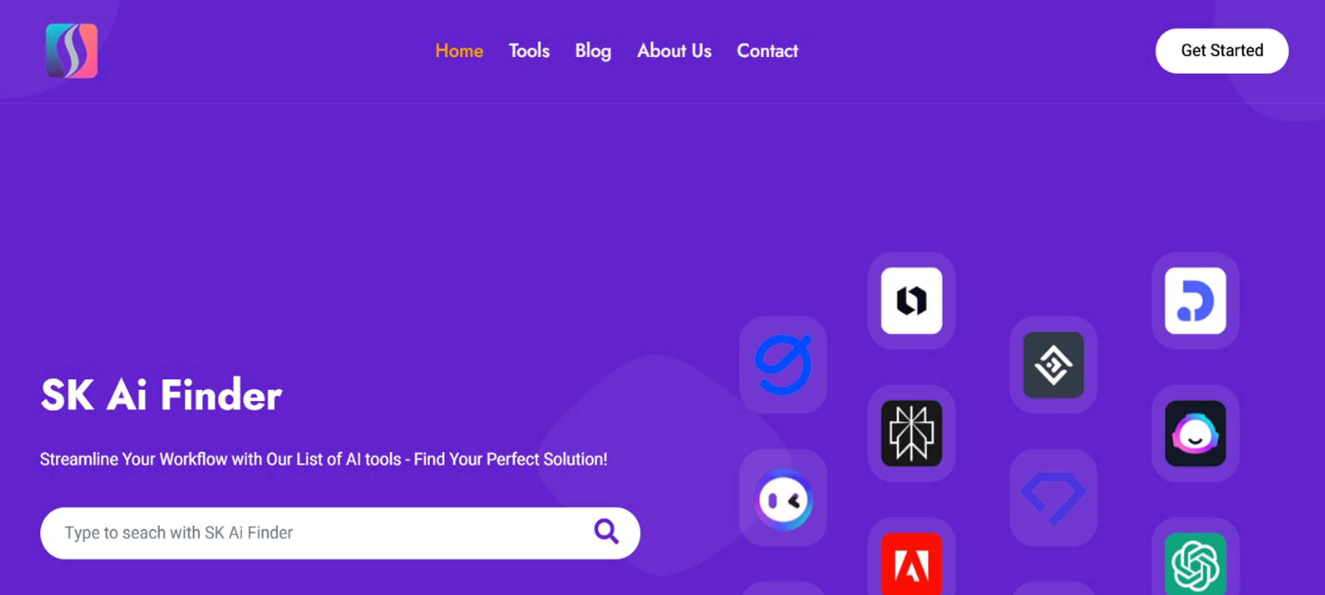 SK Ai Finder – AI Tool Finder Website